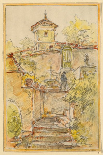 階段 作： Walter Shirlaw