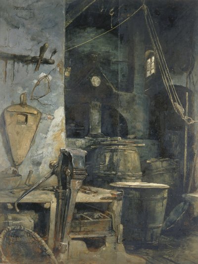 1874年頃、ドイツのベル・ファウンドリー（Bell Foundry）。 作： Walter Shirlaw