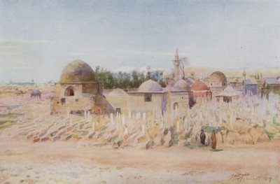 イスラム教墓地とハーマス山、ダマスカスのビュー 作： Walter Spencer Stanhope Tyrwhitt