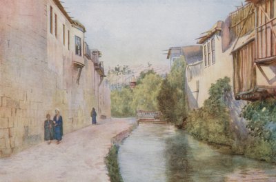 城壁とダマスカスのバラダ川 作： Walter Spencer Stanhope Tyrwhitt