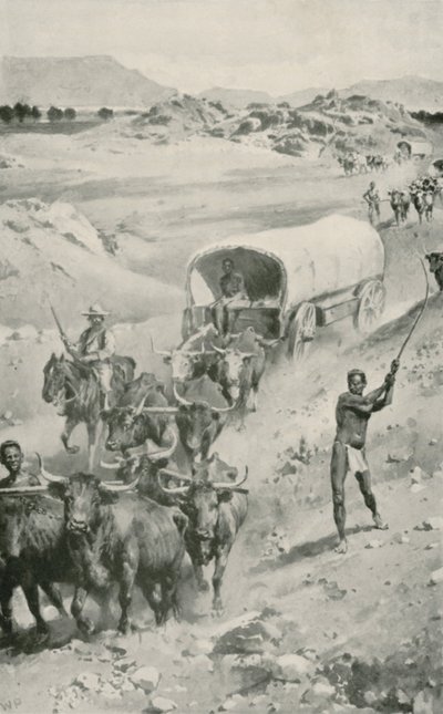 1835-36年のナタールへのグレートボーアトレック 作： Walter Stanley Paget