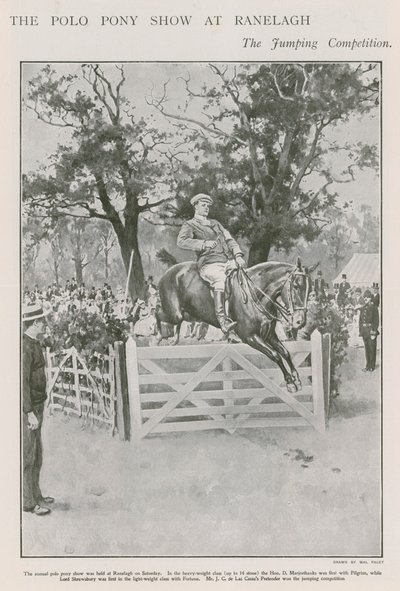 ジャンプ競技Ranelaghでのポロポニーショー 作： Walter Stanley Paget