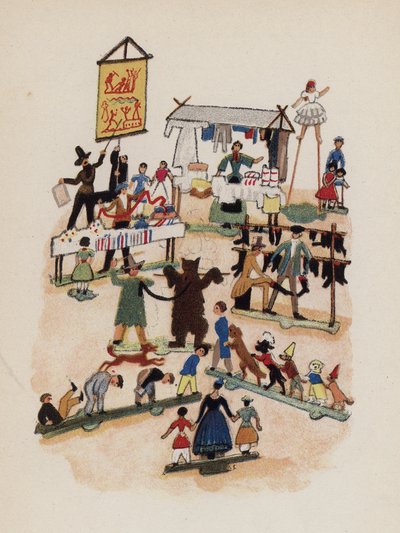 ウォルター・トリアーが描いた古いおもちゃ（カラーリトグラフ） 作： Walter Trier