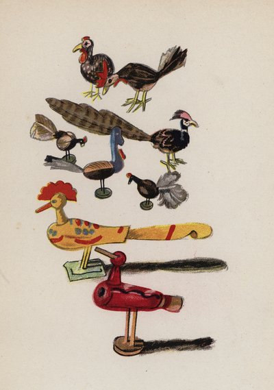 ウォルター・トリアーが描いた古いおもちゃ（カラーリトグラフ） 作： Walter Trier