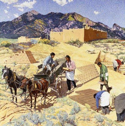 砂漠のビルダー 作： Walter Ufer