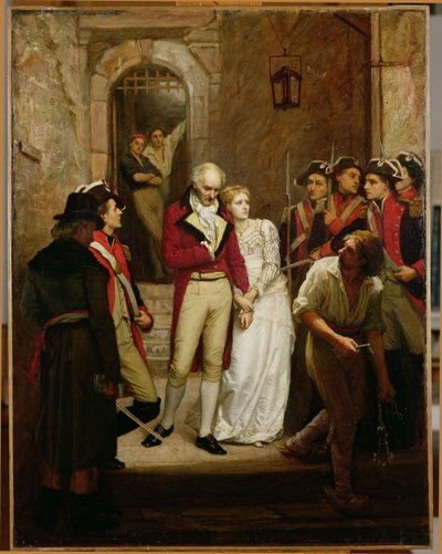 フランス革命の場面（キャンバスに油彩） 作： Walter William Ouless