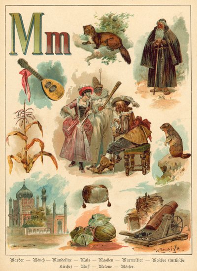 Letter M (chromolitho) 作： Walter Zweigle