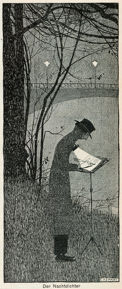 The Nachtdichter」「The Night-Closer」（1898年 作： Walther Caspari
