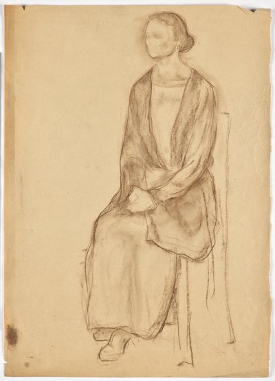 椅子に座る女性 作： Walther Gamerith