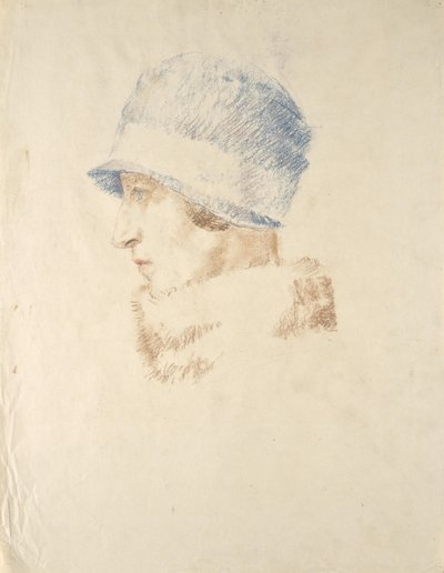 帽子をかぶった女性 作： Walther Gamerith
