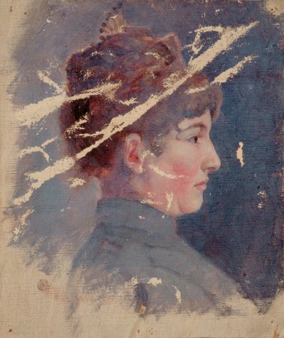 プロフィールの女性の肖像画 作： Walther Gamerith