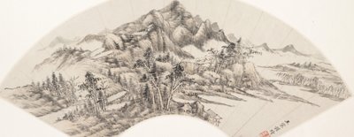 風景画、1788年の作品。 作： Wang Chen