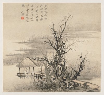 風景のアルバム：葉7、1677年。 作： Wang Gai