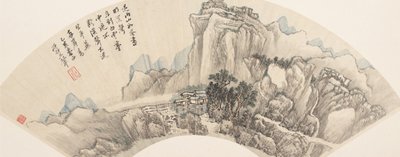 雨後の山」（1695年）。 作： Wang Hui