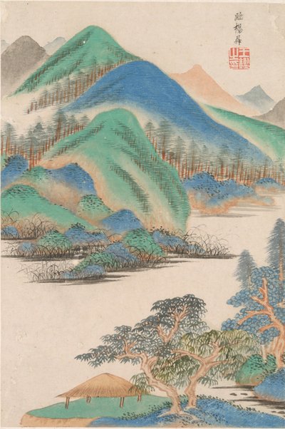 諸巨匠風山水 楊勝以後の山水（713年） 作： Wang Jian