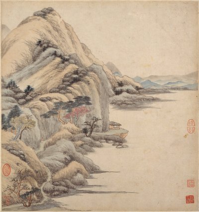 17世紀の古代の巨匠のスタイルの風景。 作： Wang Jian