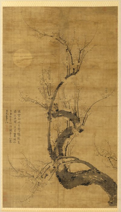 月明かりの下のプルナス 作： Wang Mian