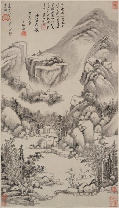 黄公望風山水図 作： Wang Shimin
