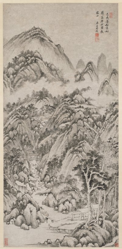 夏に抱かれた山里 作： Wang Shimin