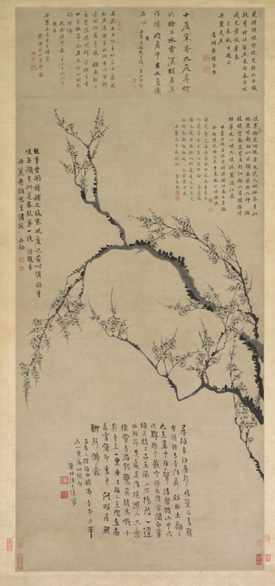 梅の花、1747年。 作： Wang Shishen