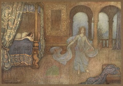 マートルより、王子に現れる妖精。 作： Warwick Goble