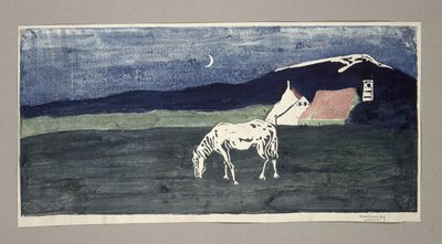 夕暮れ 夕暮れ、1904年。 作： Wassily Kandinsky