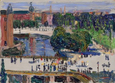 アムステルダム-窓からの眺め。 1904 作： Wassily Kandinsky