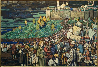 商人の到着 作： Wassily Kandinsky