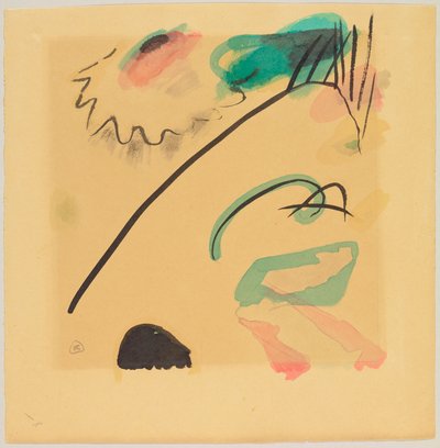 水彩画第12番「弓とともに」 作： Wassily Kandinsky