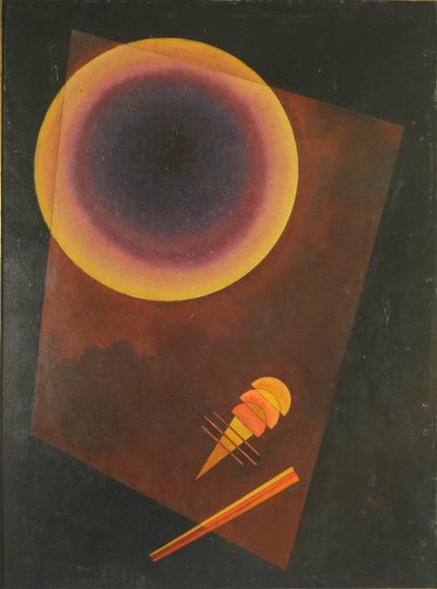 茶色の円、1929 年。 作： Wassily Kandinsky