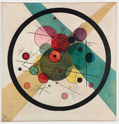Circles in a Circle、1923年 作： Wassily Kandinsky