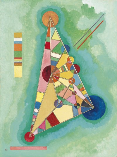 三角形にカラフル 作： Wassily Kandinsky
