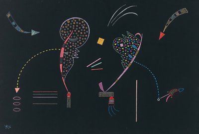 2 つの海岸、1938 年。 作： Wassily Kandinsky