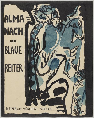 Der Blaue Reiter almanac の表紙の最終デザイン 作： Wassily Kandinsky