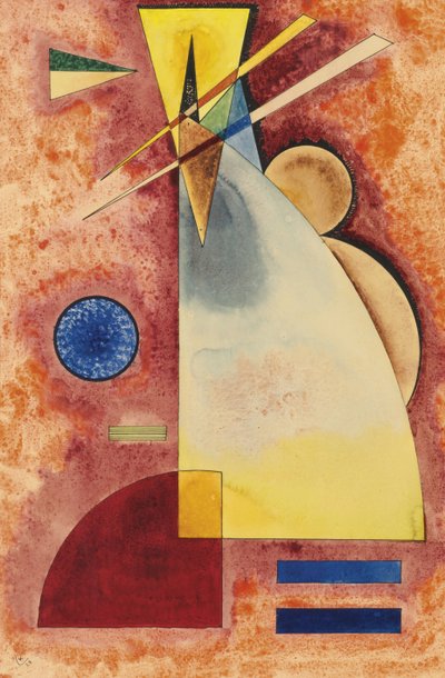 "Entrelacement" (Ineinander) Aquarelle de Vassily Kandinsky (ou Wassily Kandinski ou Kandinskij) 作： Wassily Kandinsky