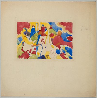 色木版画「東洋的なもの」のための習作 作： Wassily Kandinsky