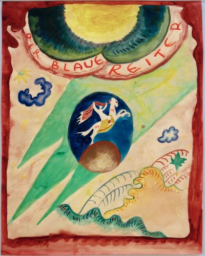 アルマナック「ザブルーライダー」のカバーのデザイン 作： Wassily Kandinsky