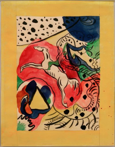 アルマナック「ザブルーライダー」のカバーのデザイン 作： Wassily Kandinsky
