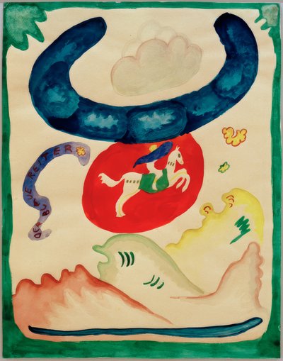 アルマナック「ザブルーライダー」のカバーのデザイン 作： Wassily Kandinsky