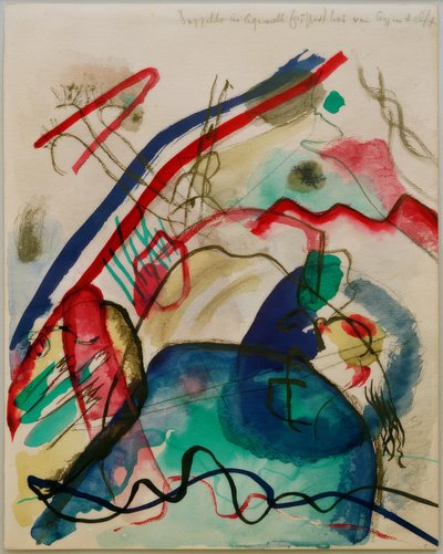 白い枠のある下書き 作： Wassily Kandinsky