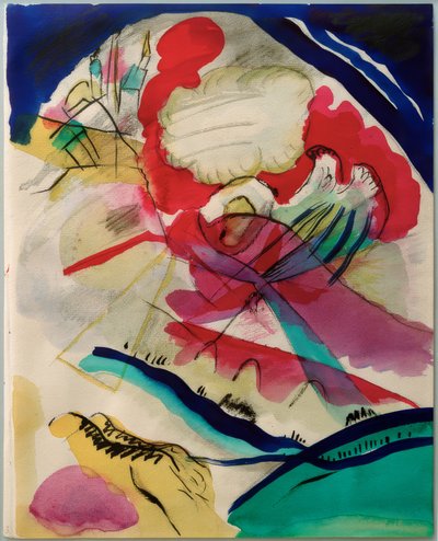 白い線で下書き 作： Wassily Kandinsky
