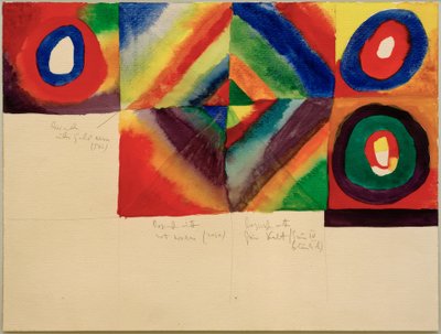 色彩研究、（絵画技法に関する情報付き） 作： Wassily Kandinsky