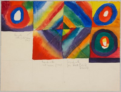 絵画技法に関する情報を含む色彩研究 作： Wassily Kandinsky