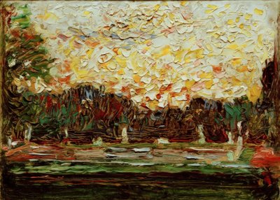 ニンフェンブルク公園の大きな噴水 作： Wassily Kandinsky