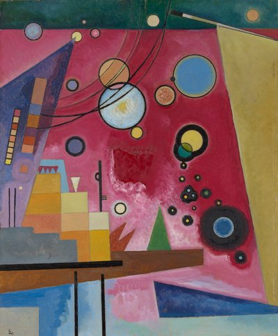ヘビーレッド、1924年（段ボールに油彩） 作： Wassily Kandinsky