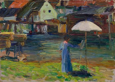 カルミュンツ – ガブリエレ・ミュンターの絵画 I 作： Wassily Kandinsky