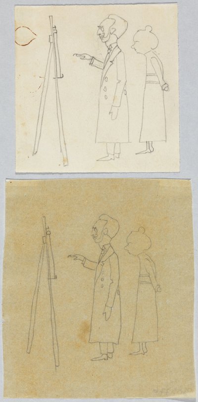 イーゼルの前のカンディンスキーとミュンター 作： Wassily Kandinsky