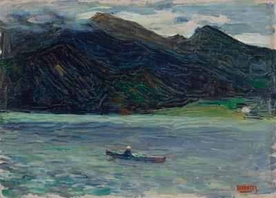 コッヘル - ボートのある湖 作： Wassily Kandinsky