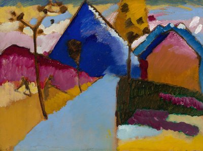 コッヘル、ストレート ストリート、1909 年。 作： Wassily Kandinsky
