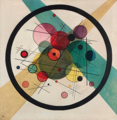 サークル内のサークル。 1923 作： Wassily Kandinsky